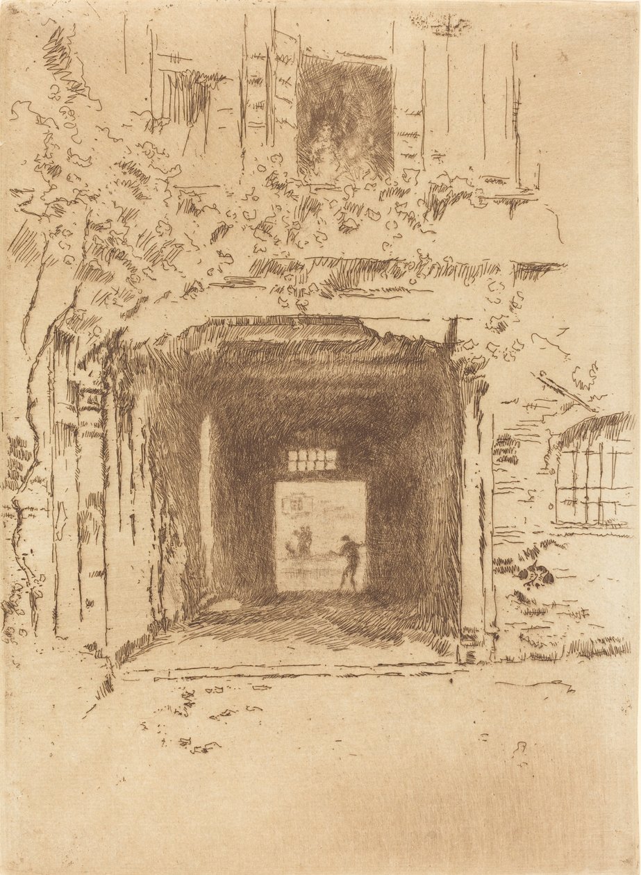 Kapı ve Asma, 1880. by James Abbott McNeill Whistler