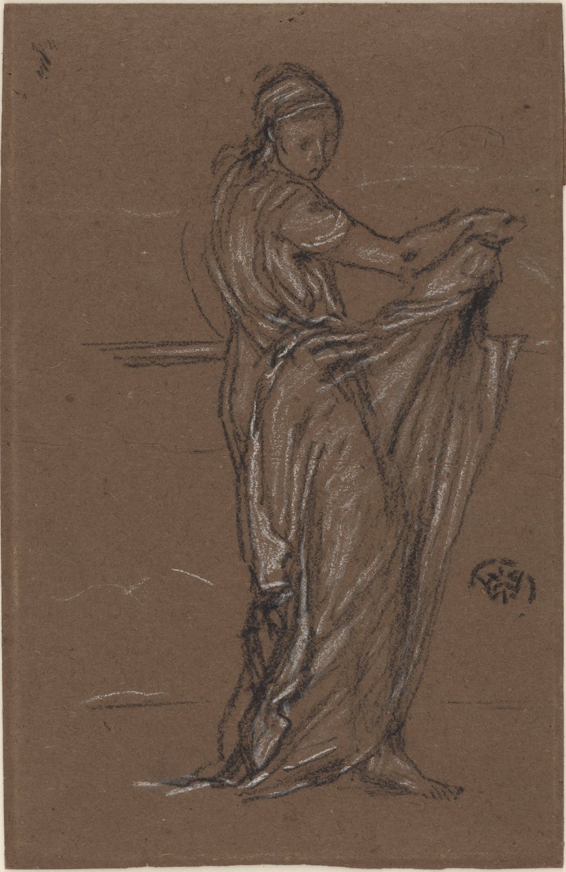 Drapeli Kadın Figürü, 1870-1873. by James Abbott McNeill Whistler