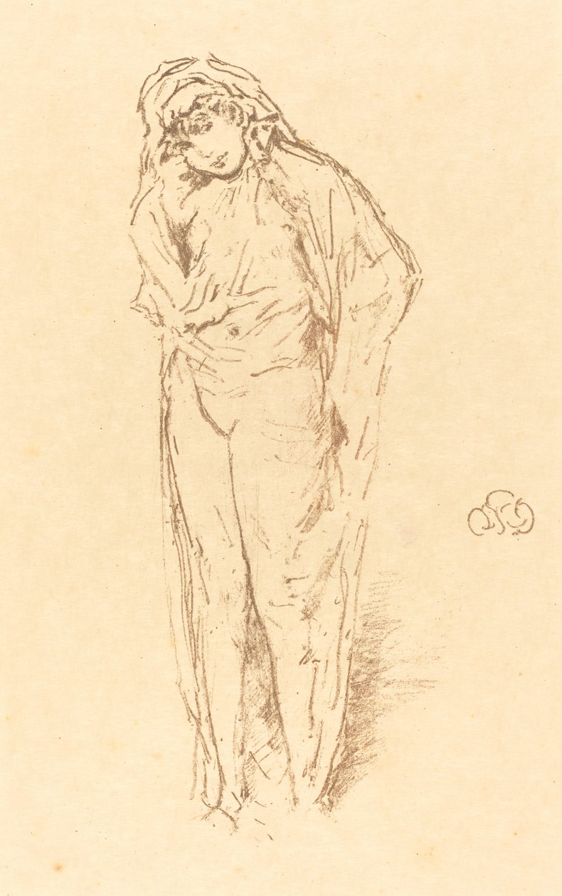 Dökümlü Figür, Ayakta, 1891. by James Abbott McNeill Whistler