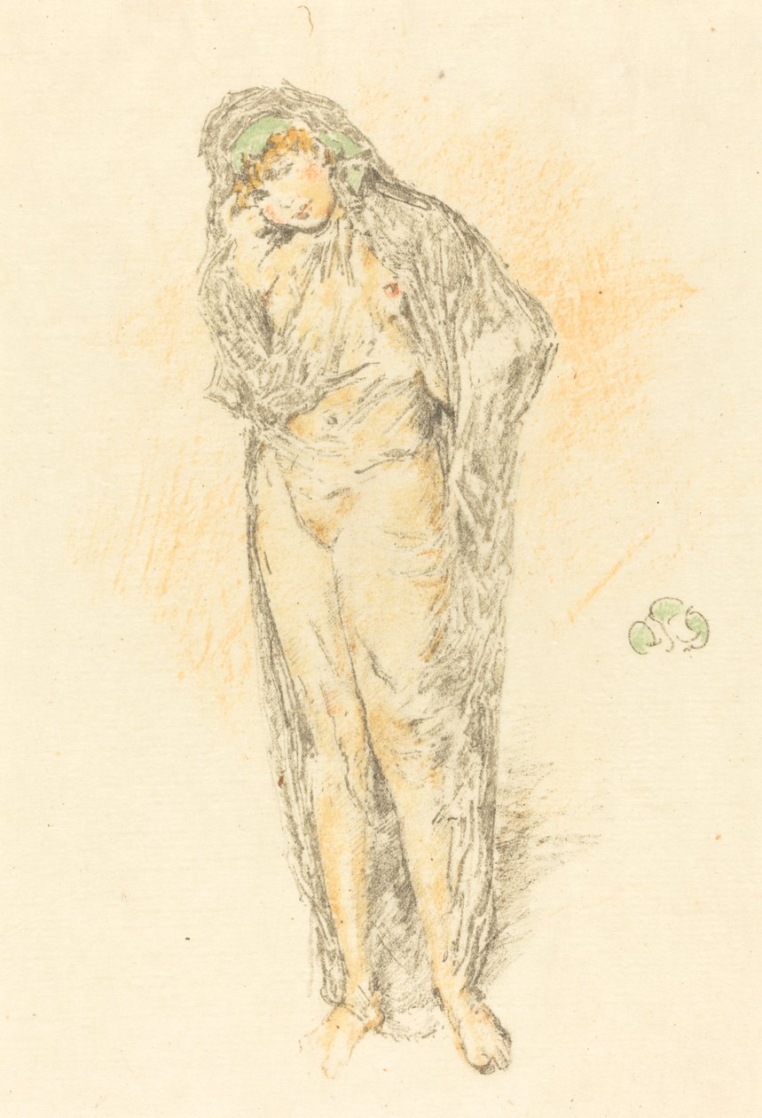 Dökümlü Figür, Ayakta, 1891. by James Abbott McNeill Whistler