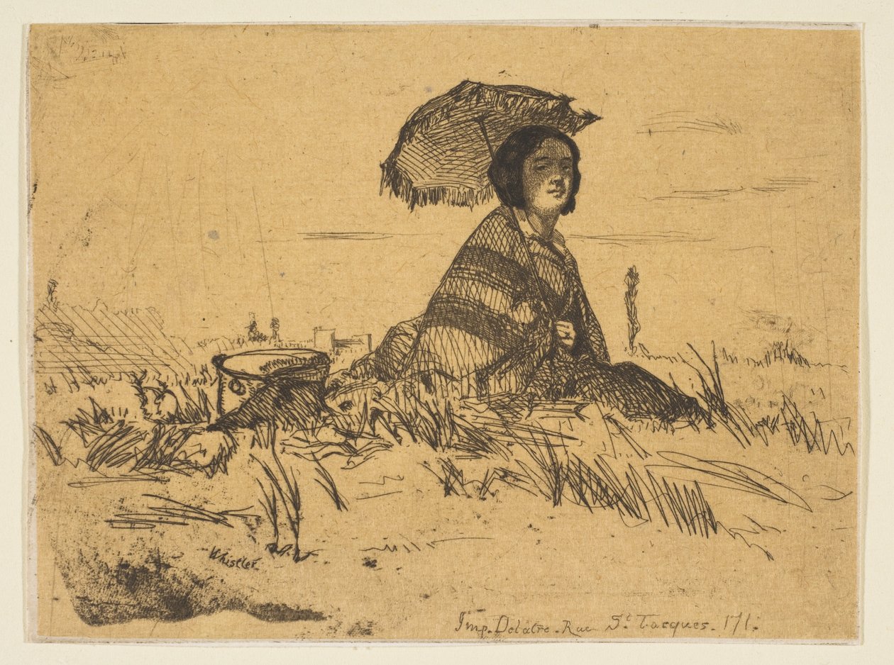 Tam güneşte, 1858. by James Abbott McNeill Whistler