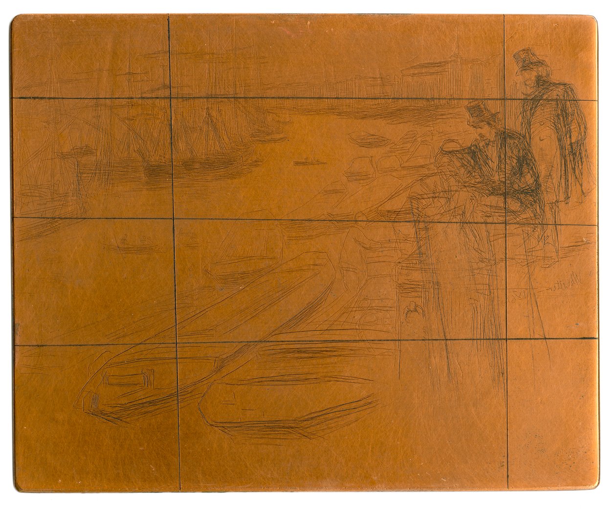 Gravür plakası: Küçük Havuz, 1861. by James Abbott McNeill Whistler
