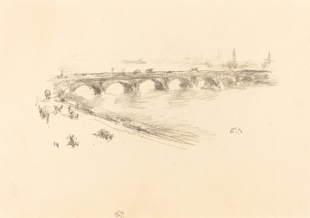 Akşam, Küçük Waterloo Köprüsü, 1896. by James Abbott McNeill Whistler