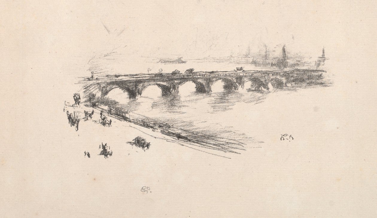 Akşam, Küçük Waterloo Köprüsü, 1896. by James Abbott McNeill Whistler