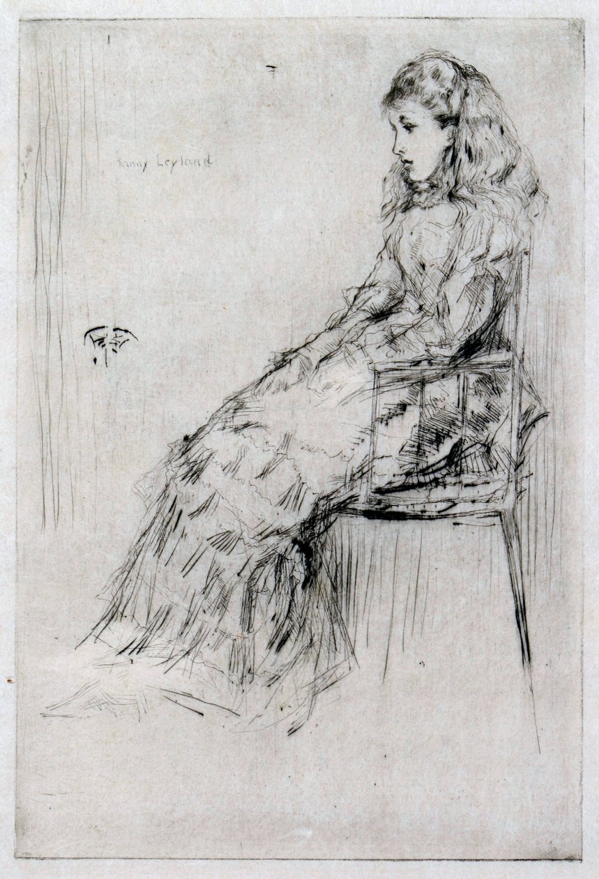 Fanny Leyland, 1874 dolayları (kuru nokta) by James Abbott McNeill Whistler