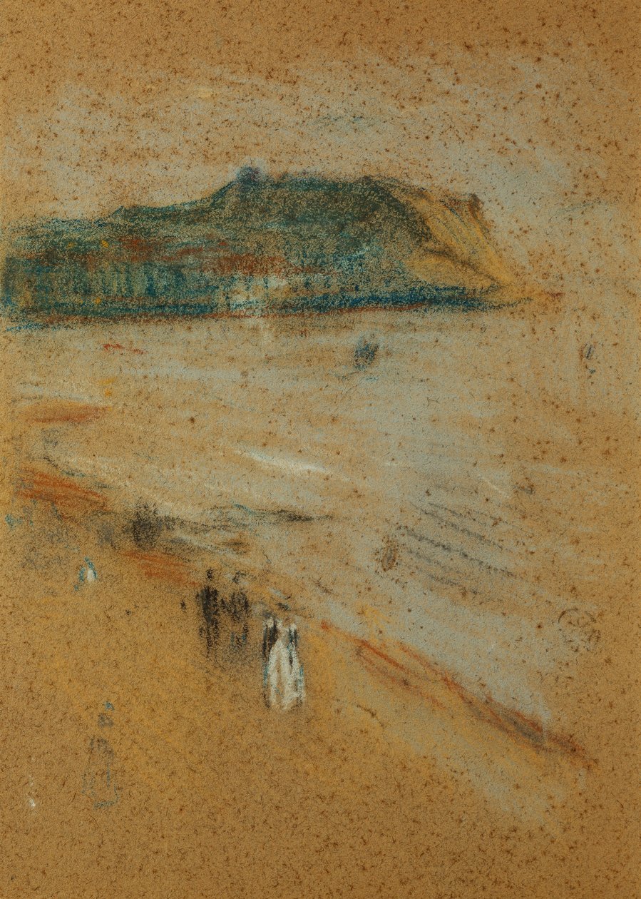 Cliffs Yakınındaki Bir Sahilde Figürler, c. 1870-74 by James Abbott McNeill Whistler