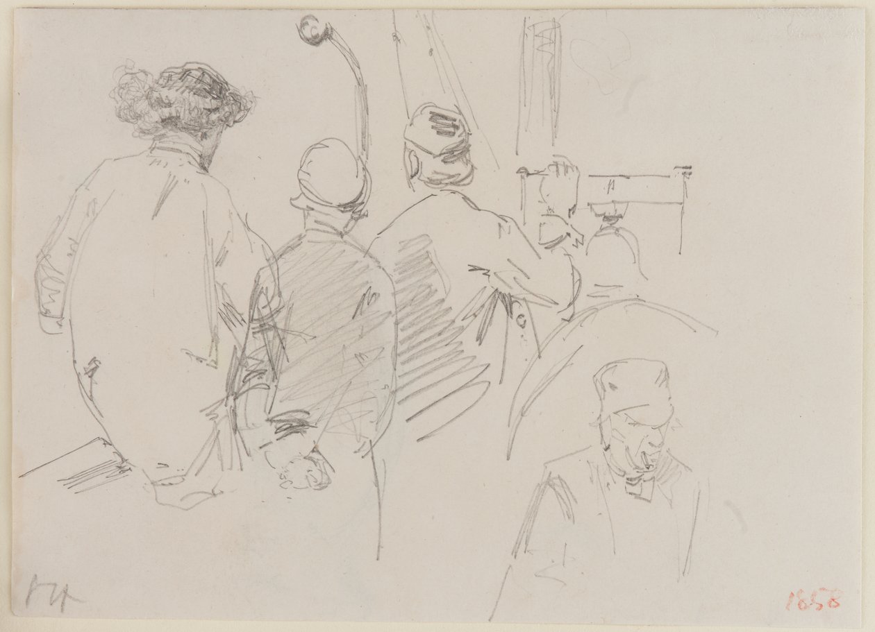 Teknede Dört Adam, 1858. by James Abbott McNeill Whistler