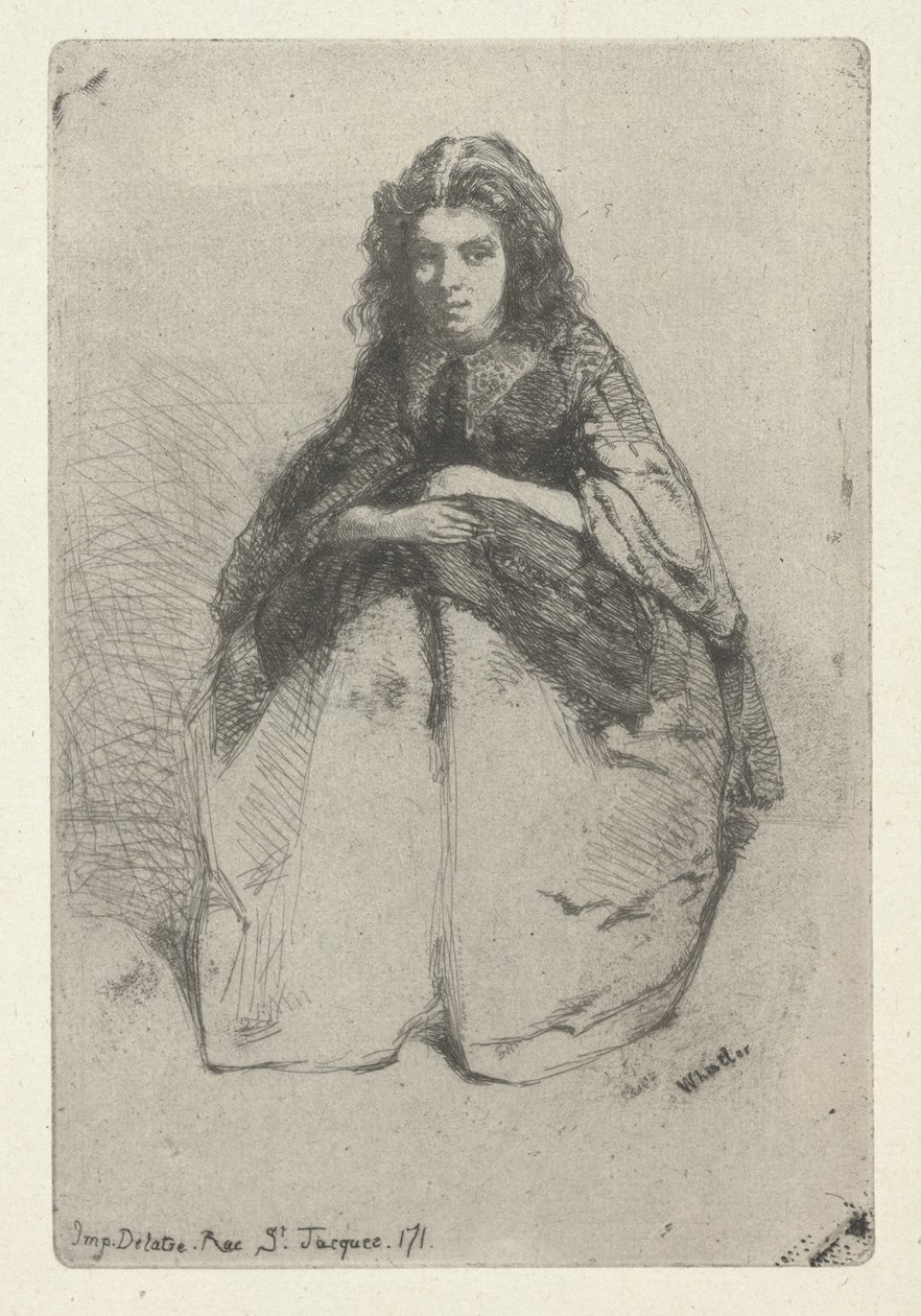 Fumette, c.1857 (aşındırma ve kuru nokta) by James Abbott McNeill Whistler
