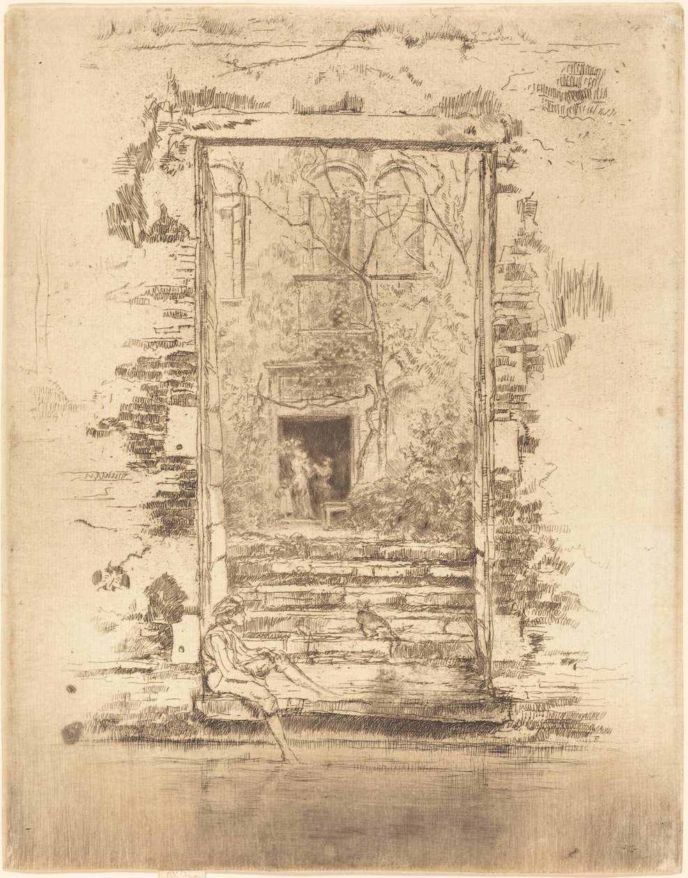 Bahçe, 1880. by James Abbott McNeill Whistler