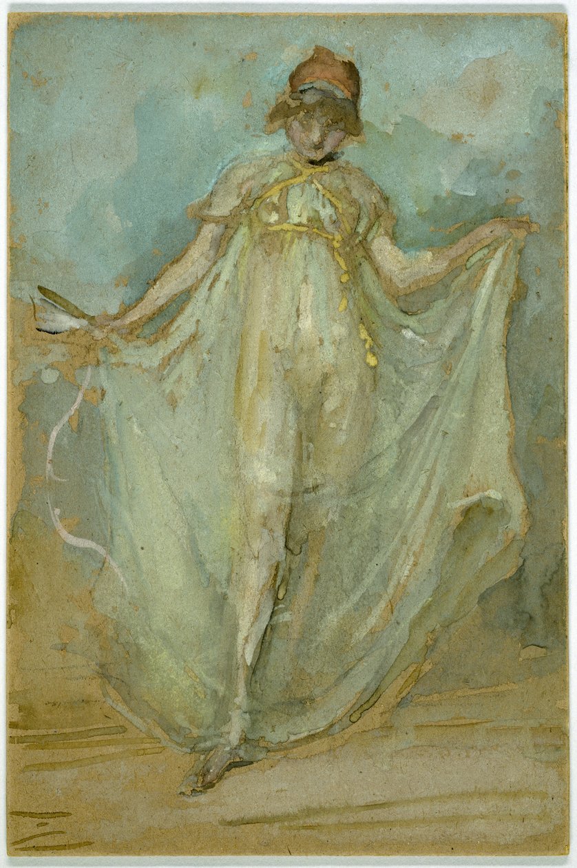 Yeşil ve Mavi: Dansçı, c.1893 by James Abbott McNeill Whistler