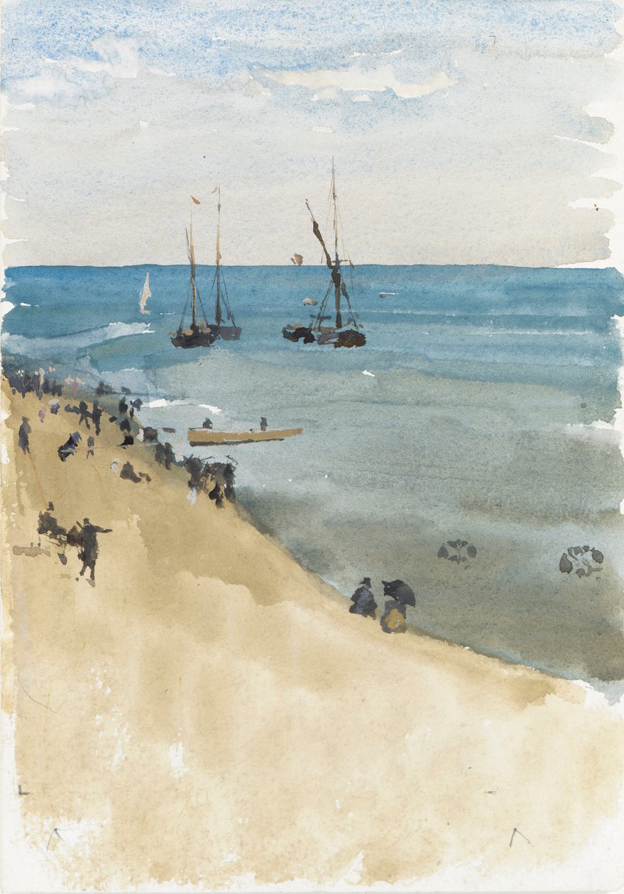 Yeşil ve Gümüş -- Parlak Deniz, Dieppe by James Abbott McNeill Whistler