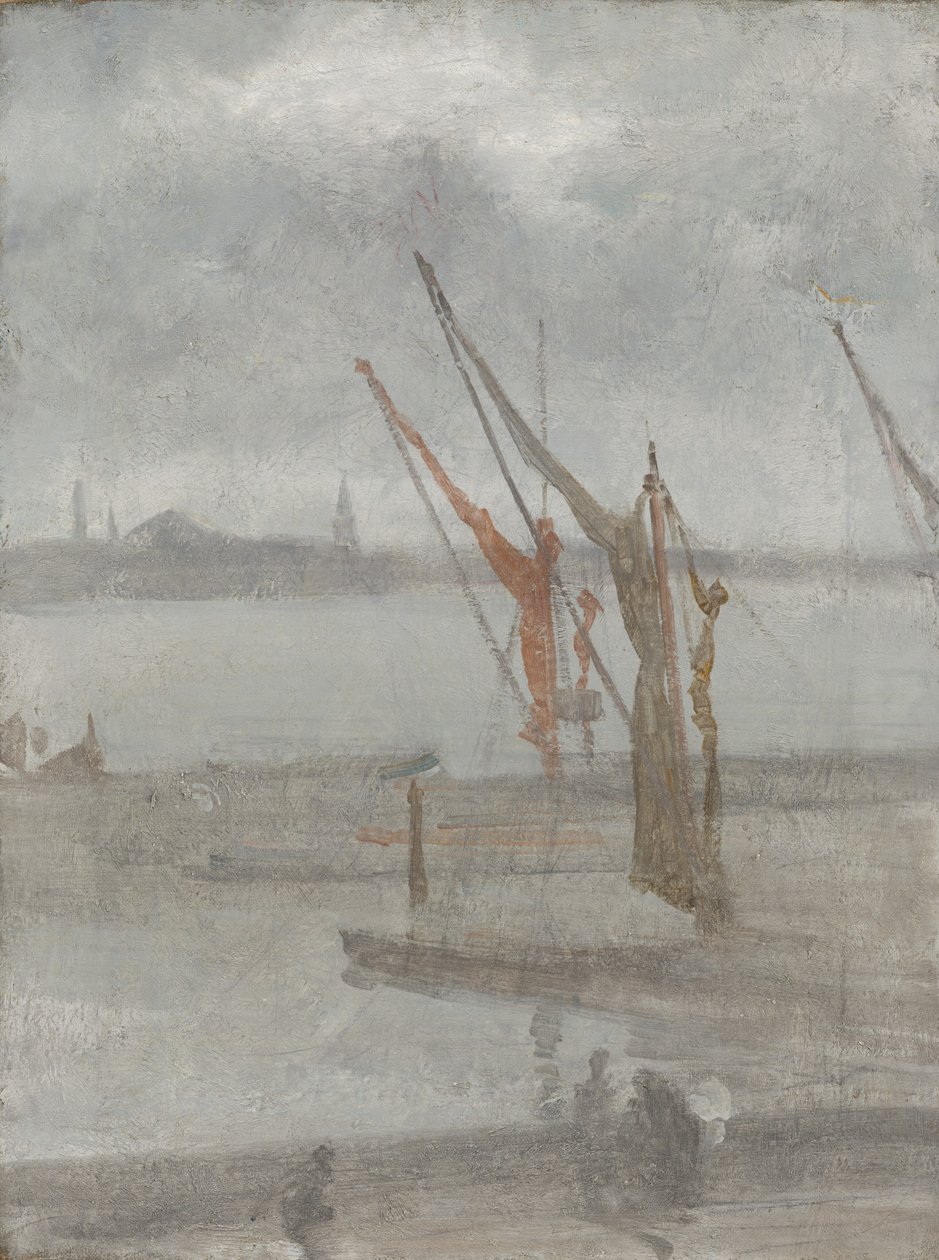 Gri ve Gümüş: Chelsea Wharf, c.1864-68 (tuval üzerine yağlı boya) by James Abbott McNeill Whistler