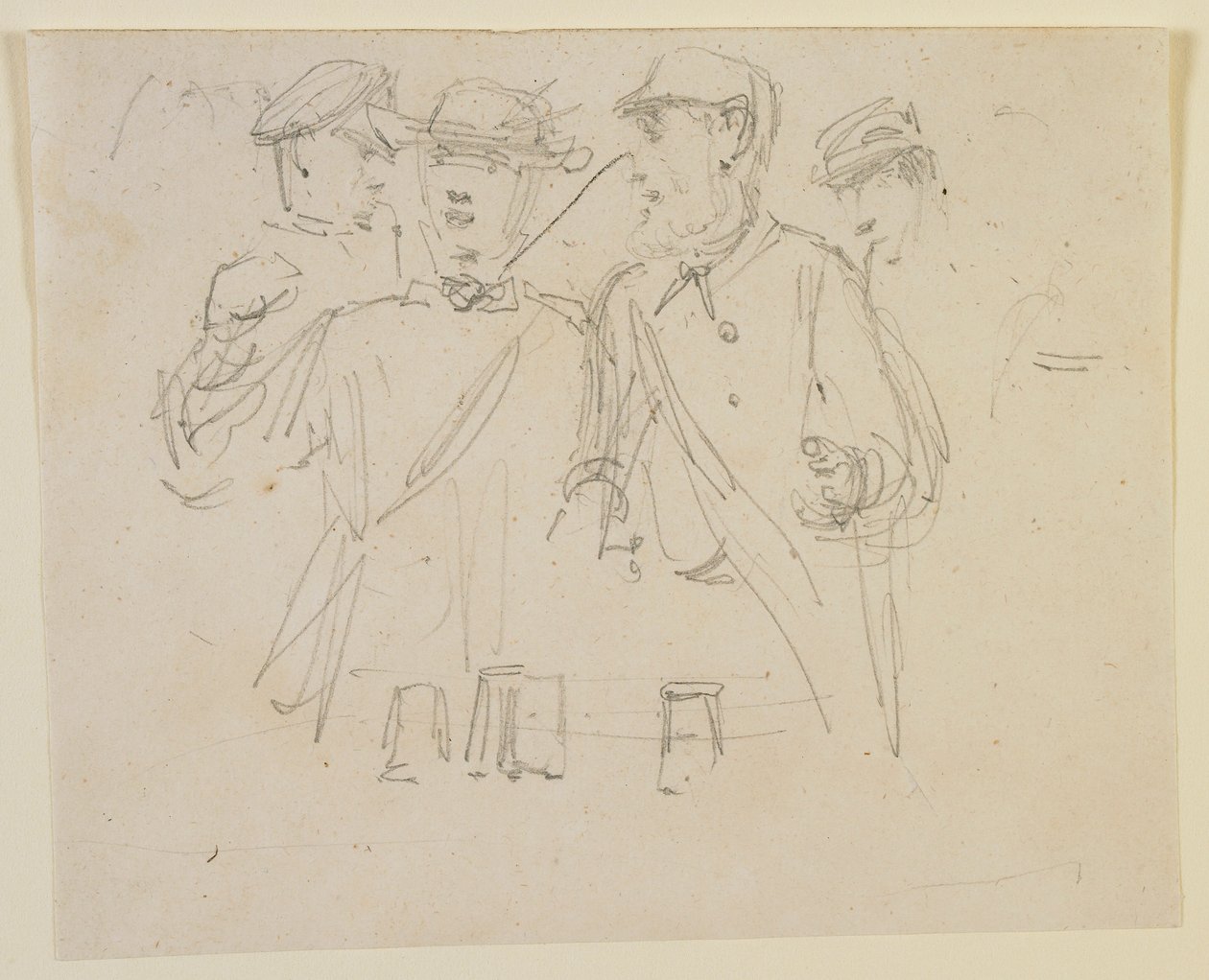 Dört kişilik grup, 1858. by James Abbott McNeill Whistler