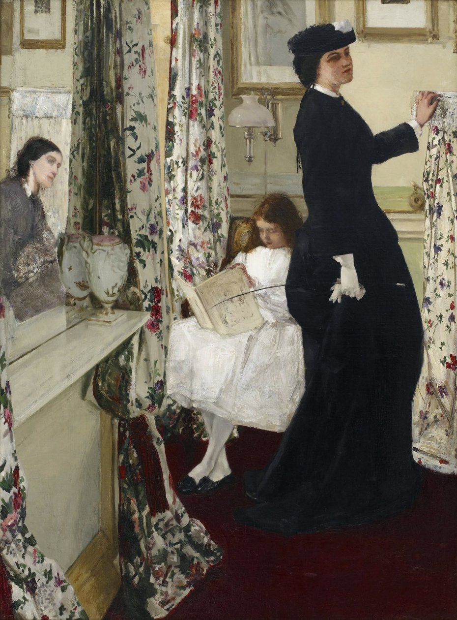 "Yeşil ve Gülde Uyum: Müzik Odası" tablosu James Abbott McNeill Whistler (1834-1903) tarafından 1860 Freer Gallery of Art, Washington ABD by James Abbott McNeill Whistler