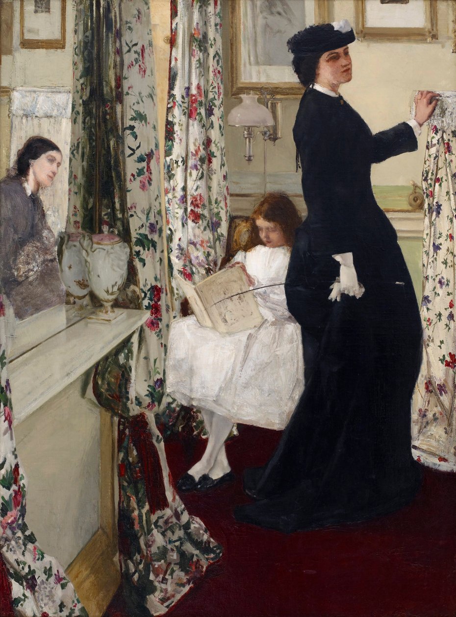 Yeşil ve Güldeki Uyum: Müzik Odası, 1860 by James Abbott McNeill Whistler