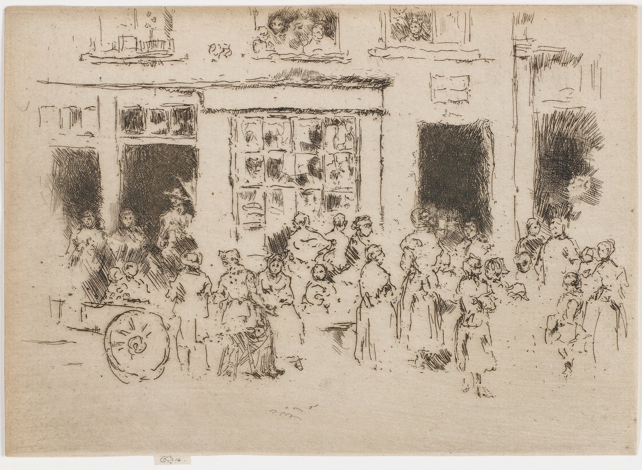 High Street, Brüksel, 1887. by James Abbott McNeill Whistler