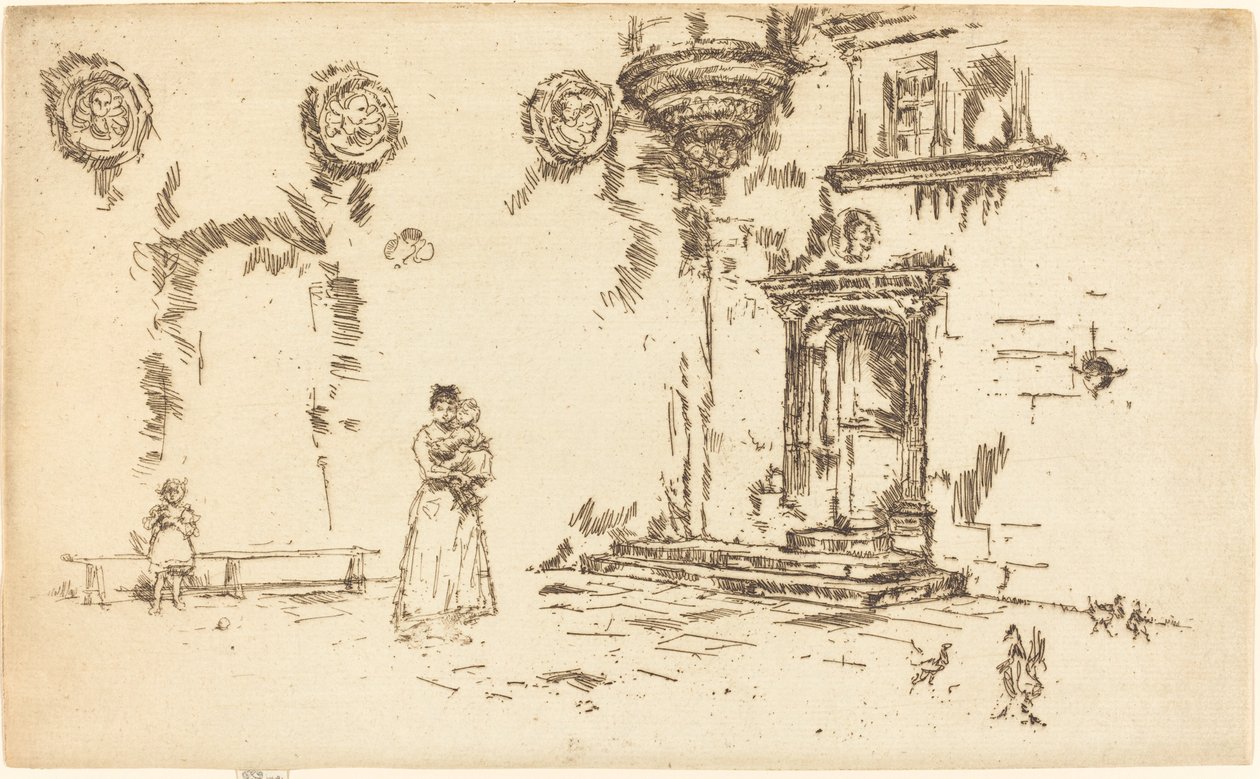Otel Lallement, Bourges, 1888. by James Abbott McNeill Whistler