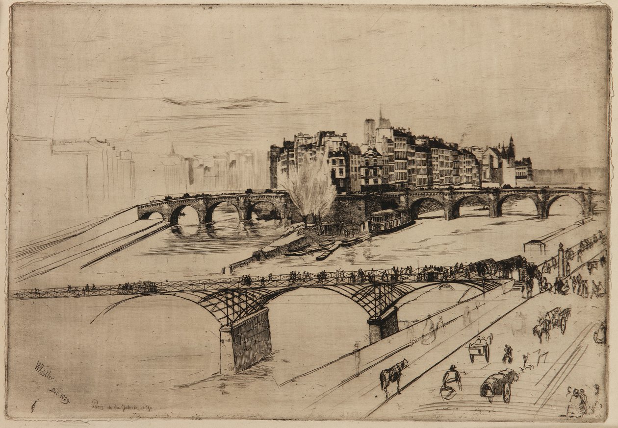 Şehir Adası, Paris, 1859. by James Abbott McNeill Whistler
