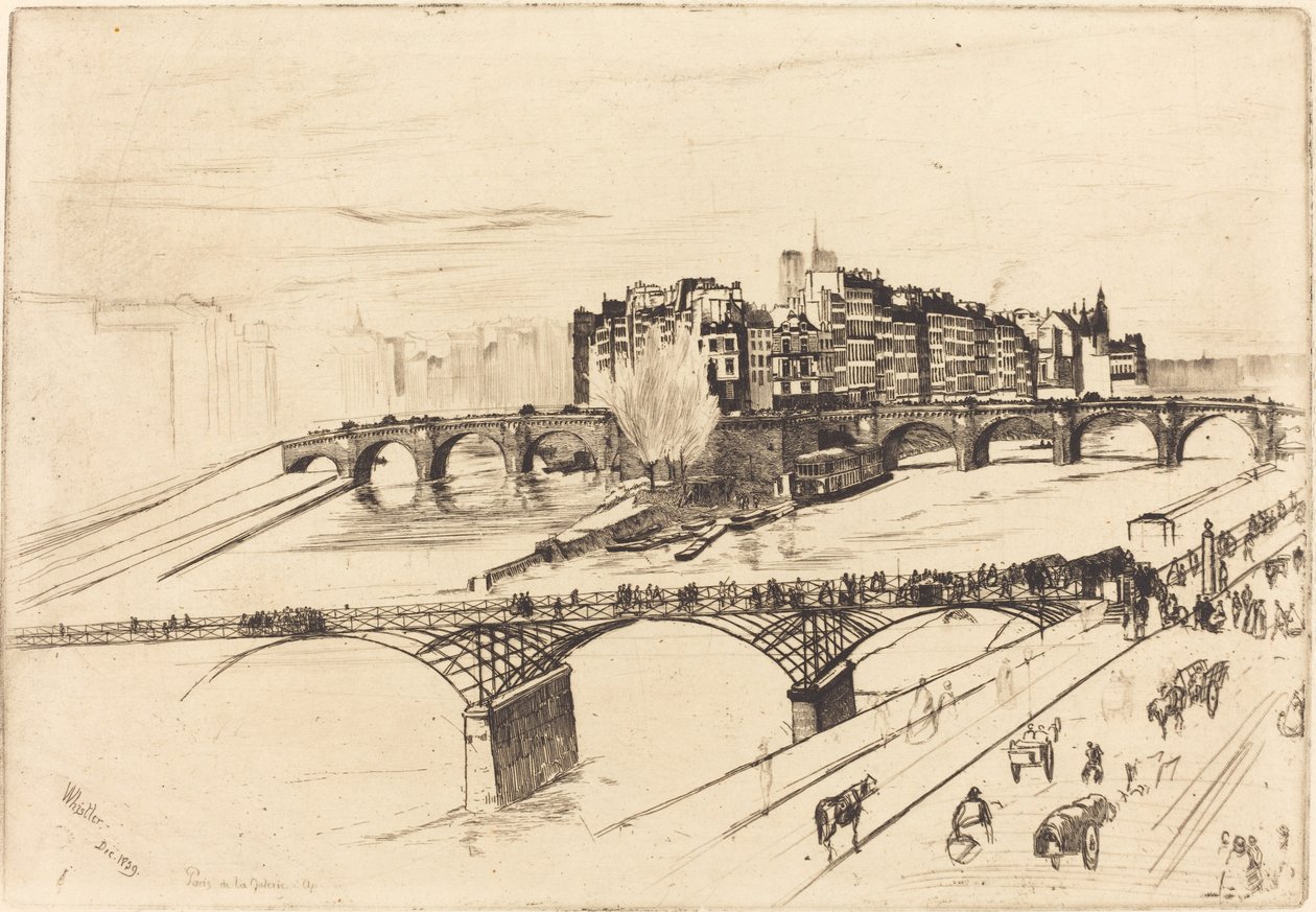 Şehir Adası, Paris, 1859. by James Abbott McNeill Whistler
