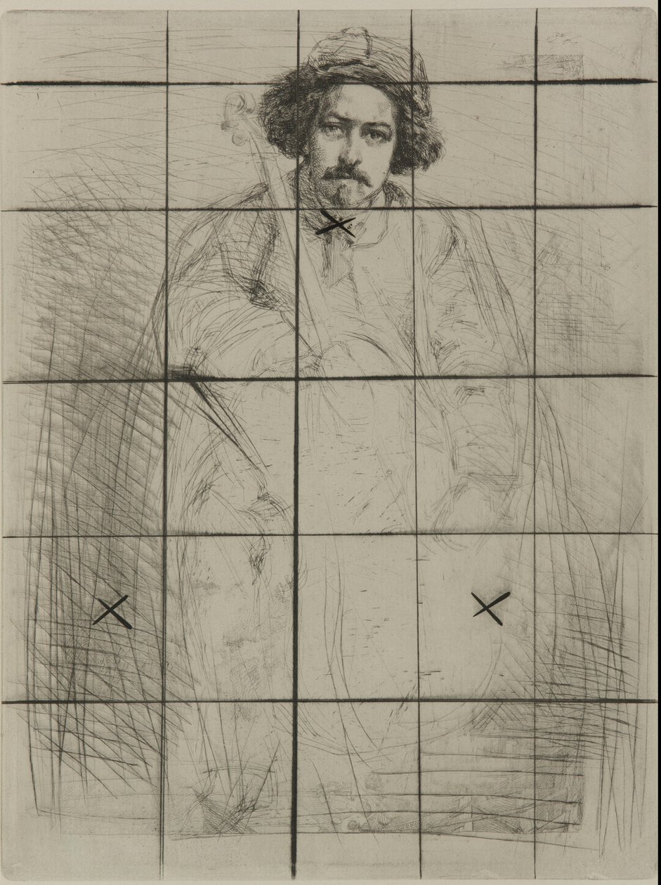 J. Becquet, Heykeltıraş, 1859. by James Abbott McNeill Whistler