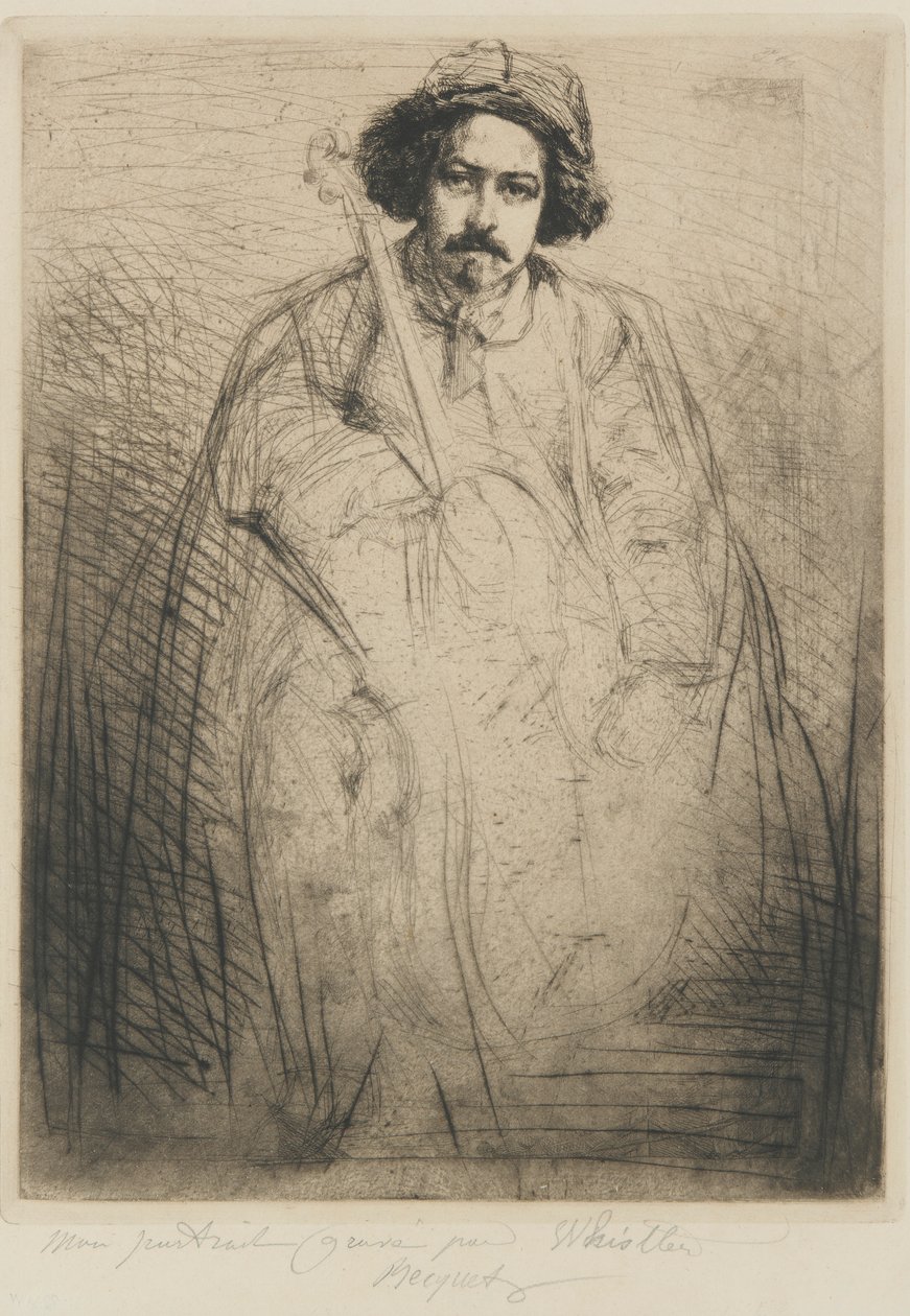 J. Becquet, Heykeltıraş, 1859. by James Abbott McNeill Whistler