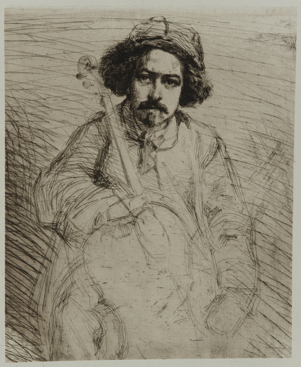 J. Becquet, Heykeltıraş, 1859. by James Abbott McNeill Whistler