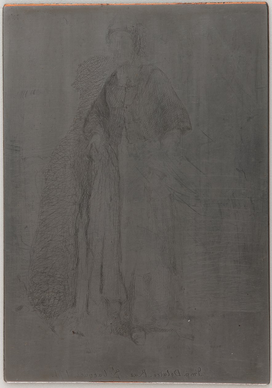 La Mere Gerard. Doğadan On İki Gravürden Biri, 1857-1858. by James Abbott McNeill Whistler