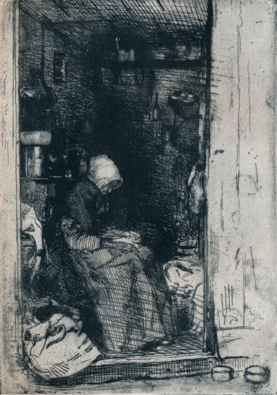Paçavralı Yaşlı Kadın, 1858 1903-1904 by James Abbott McNeill Whistler