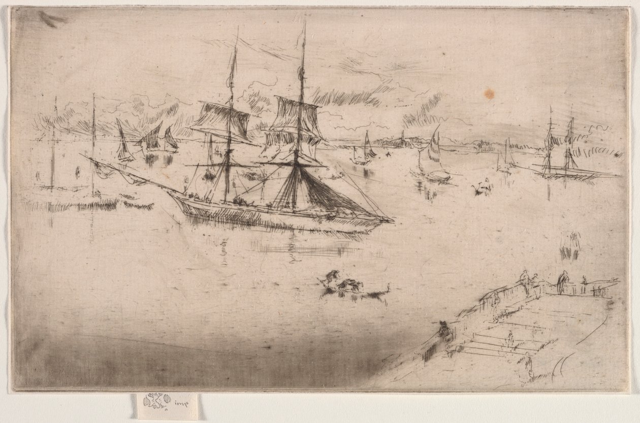 Lagün: Öğlen, 1886. by James Abbott McNeill Whistler