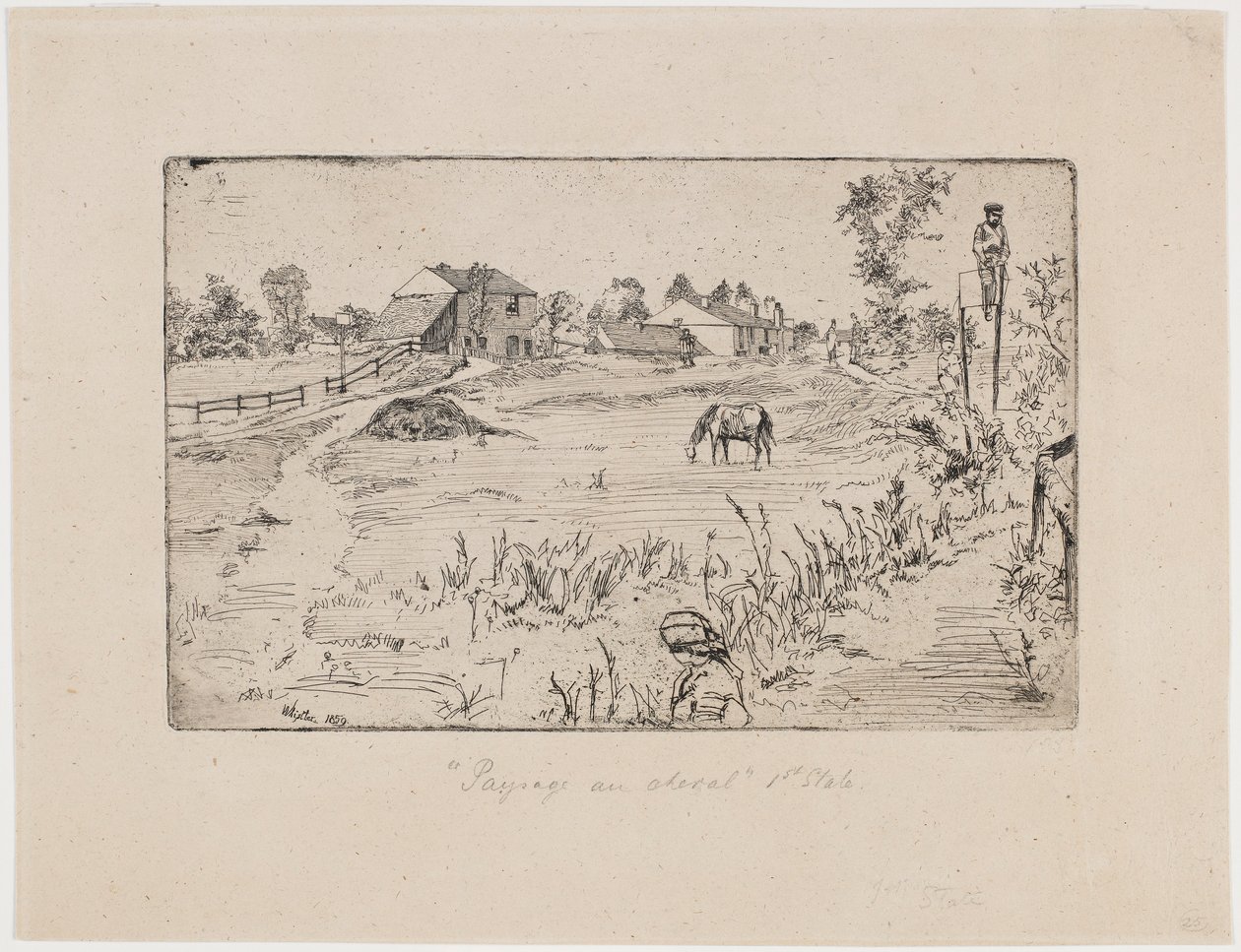 Atlı Manzara, 1859. by James Abbott McNeill Whistler