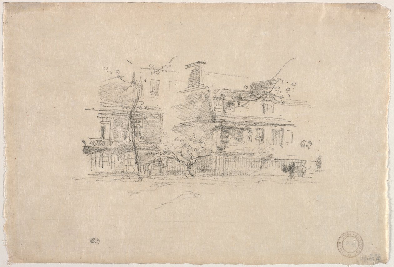 Lindsay Row, Chelsea, 1888. by James Abbott McNeill Whistler