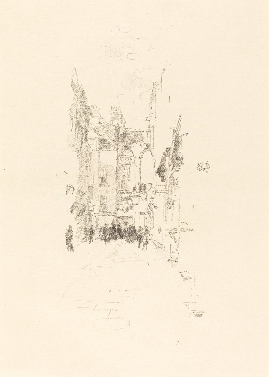 Küçük Mahkeme, Kumaş Fuarı, 1887. by James Abbott McNeill Whistler