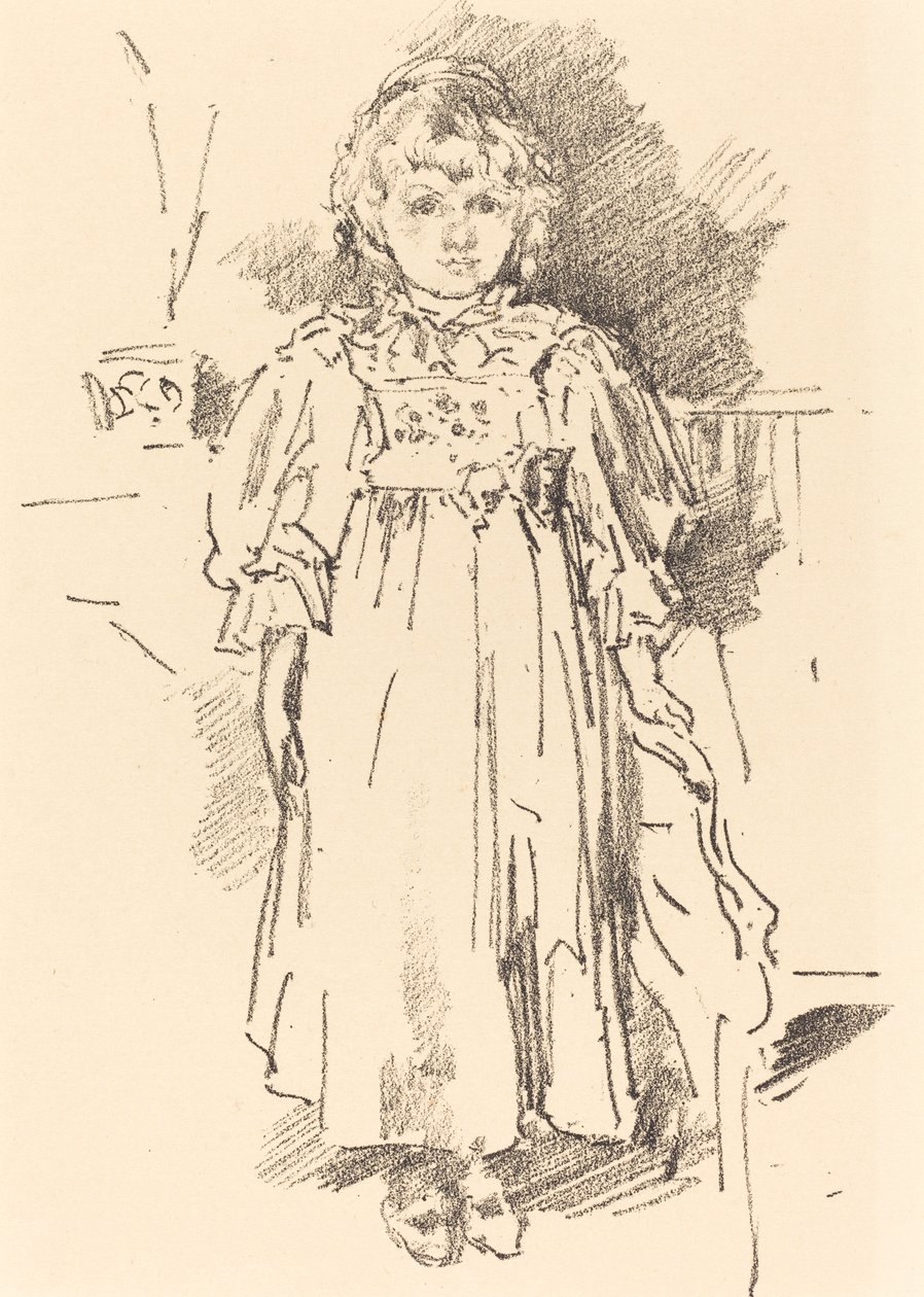 Küçük Evelyn, 1896. by James Abbott McNeill Whistler