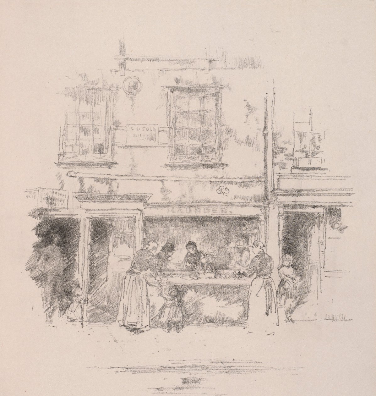 Maunders Balık Dükkanı, Chelsea, 1890. by James Abbott McNeill Whistler