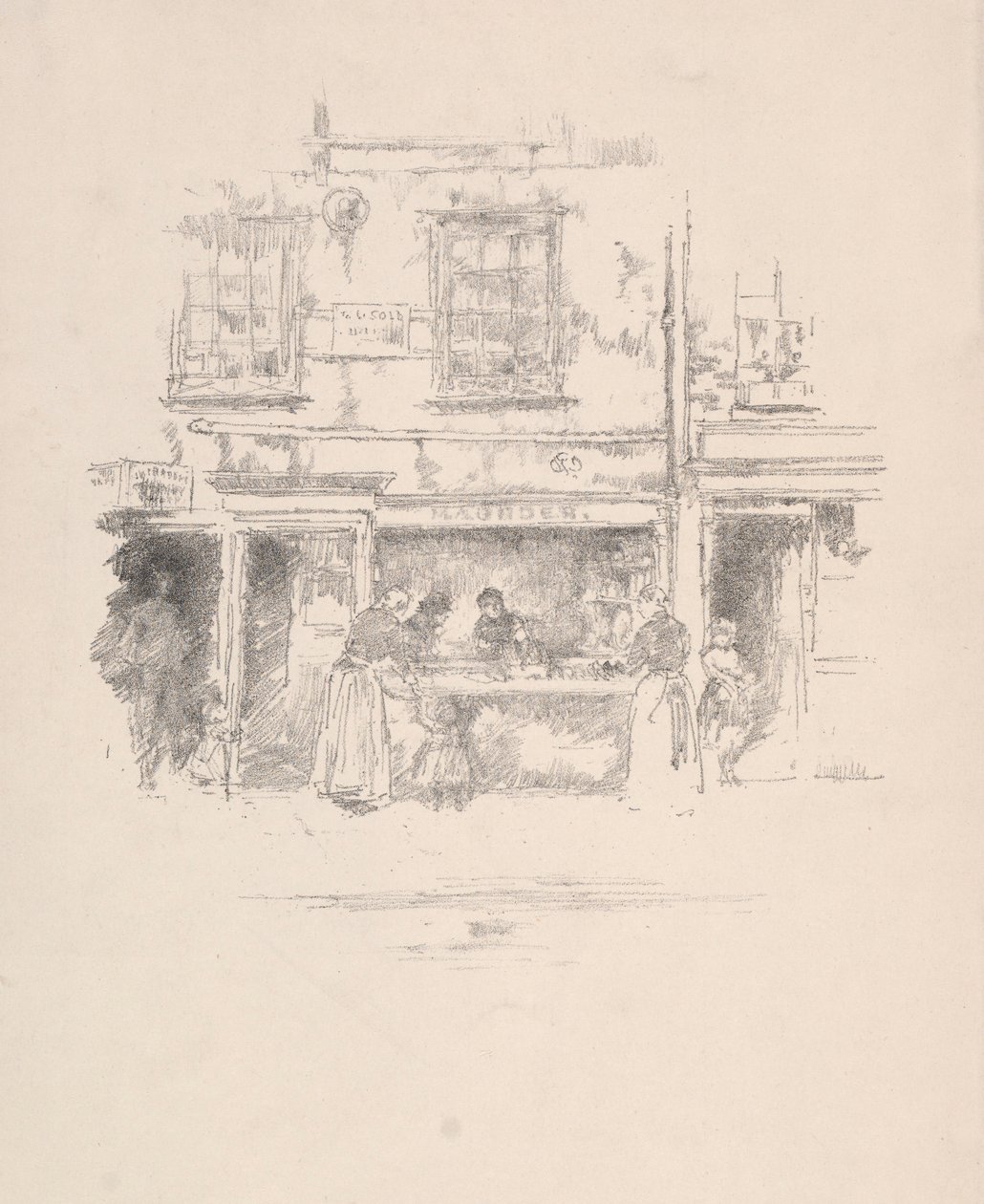 Maunders Balık Dükkanı, Chelsea, 1890. by James Abbott McNeill Whistler