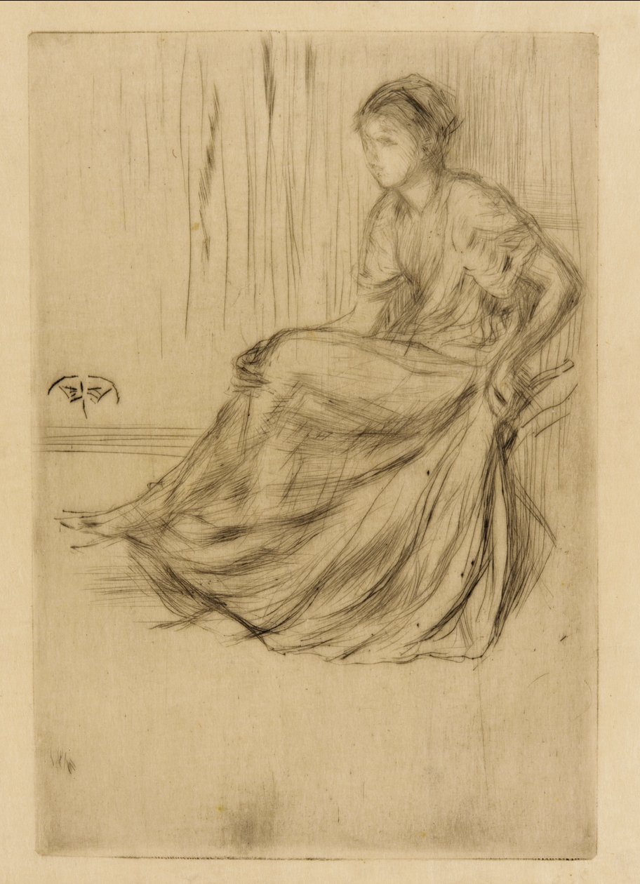 Oturan Model, 1873. by James Abbott McNeill Whistler