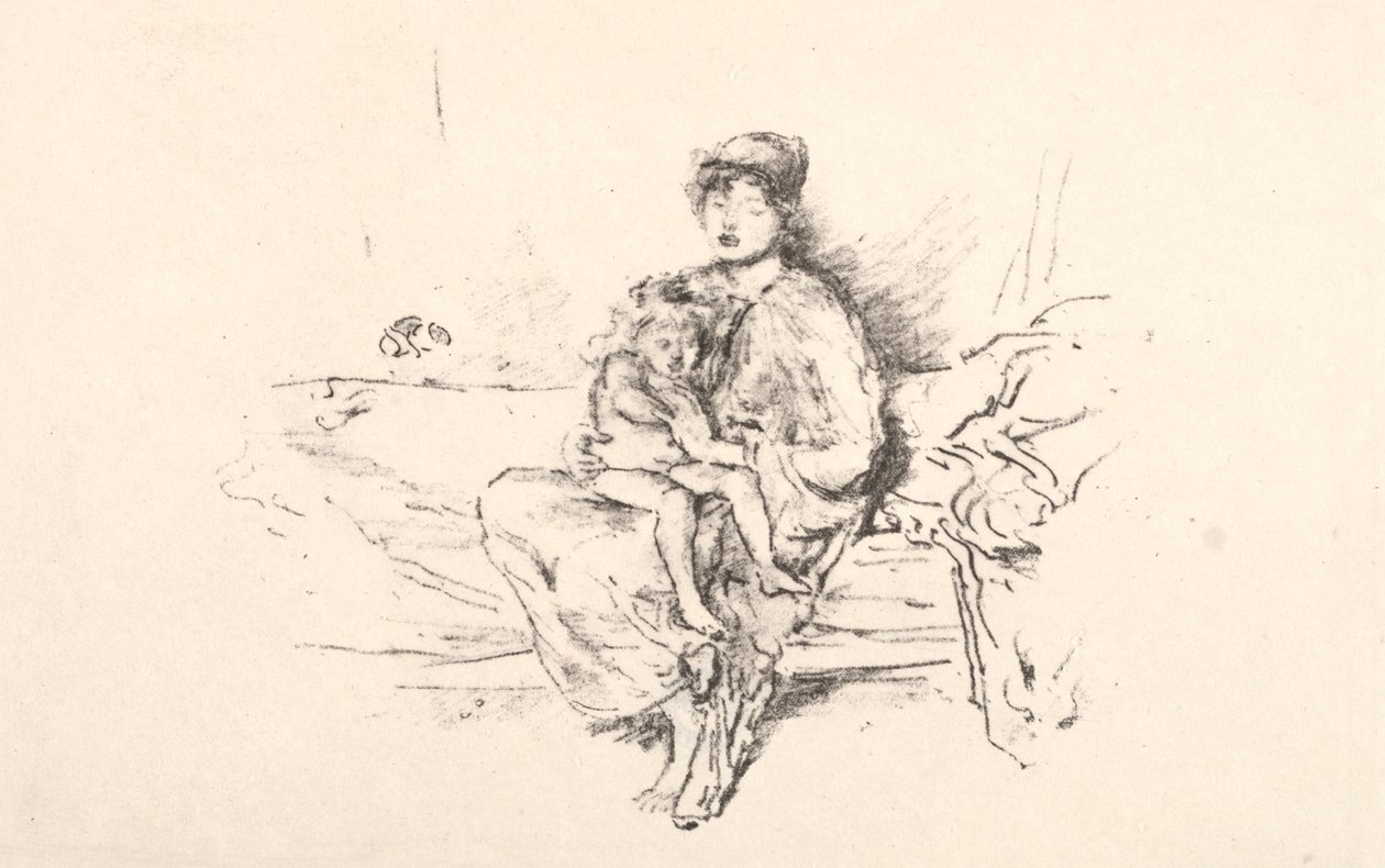 Anne ve Çocuk, No. 2, 1890. by James Abbott McNeill Whistler