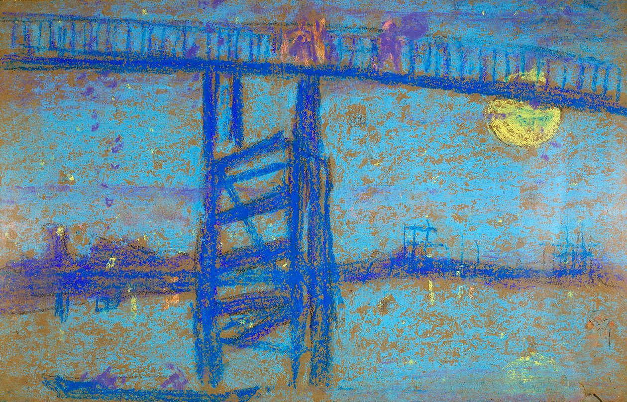 Gece: Battersea Köprüsü, 1872-1873 by James Abbott McNeill Whistler