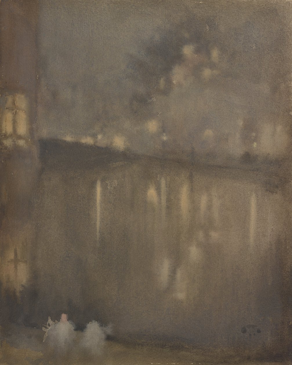 Gece: Gray ve GoldCanal, Hollanda, 1882. by James Abbott McNeill Whistler