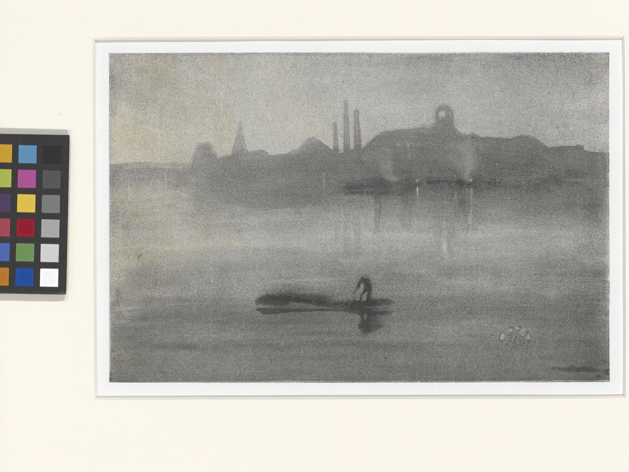 Nocturne: Battersea'deki Thames (lithotint) by James Abbott McNeill Whistler