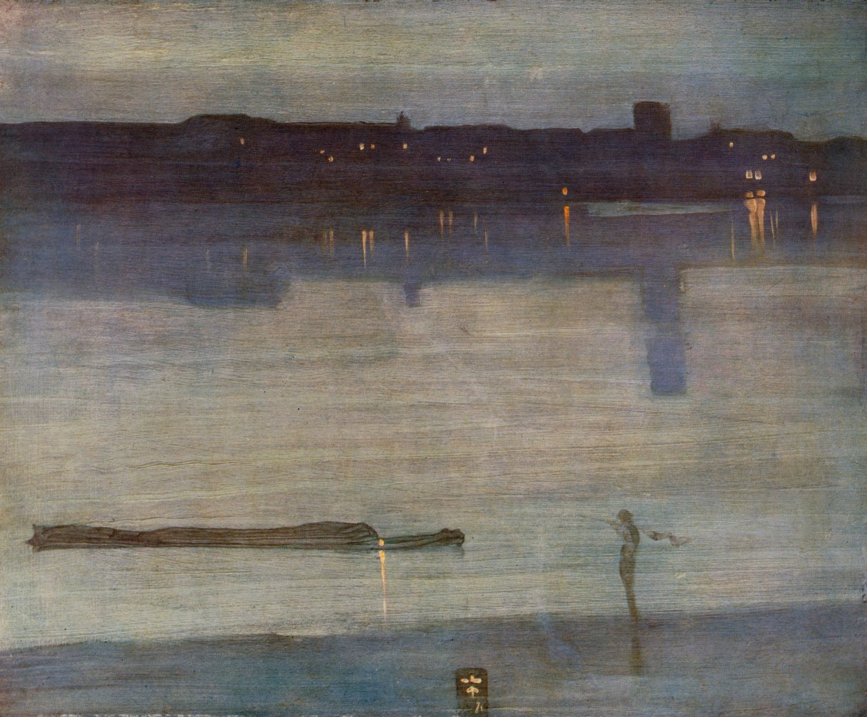 Mavi ve Yeşil Gece, 1870. by James Abbott McNeill Whistler