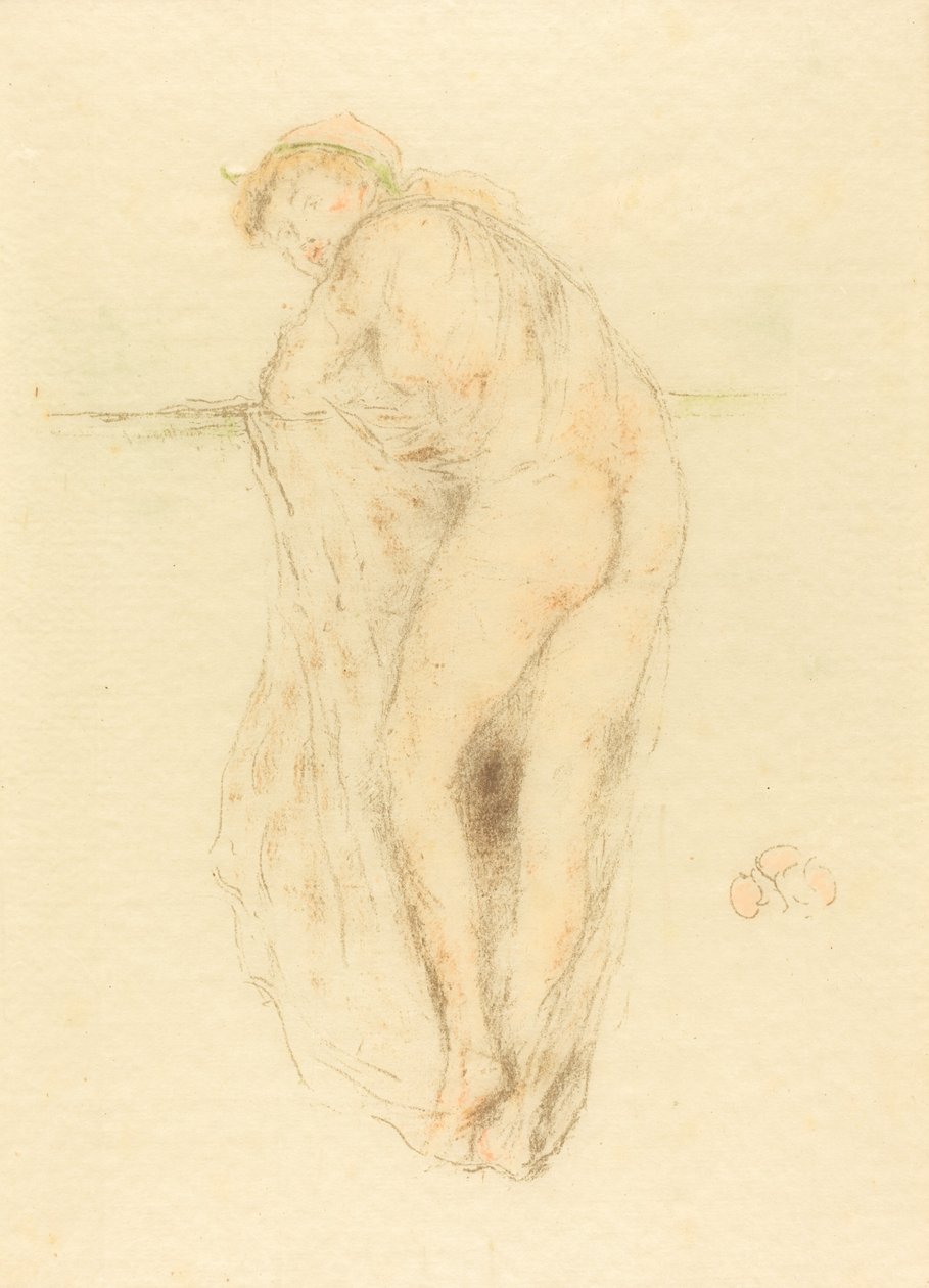 Çıplak Model, Arkadan Görünüm, 1891. by James Abbott McNeill Whistler