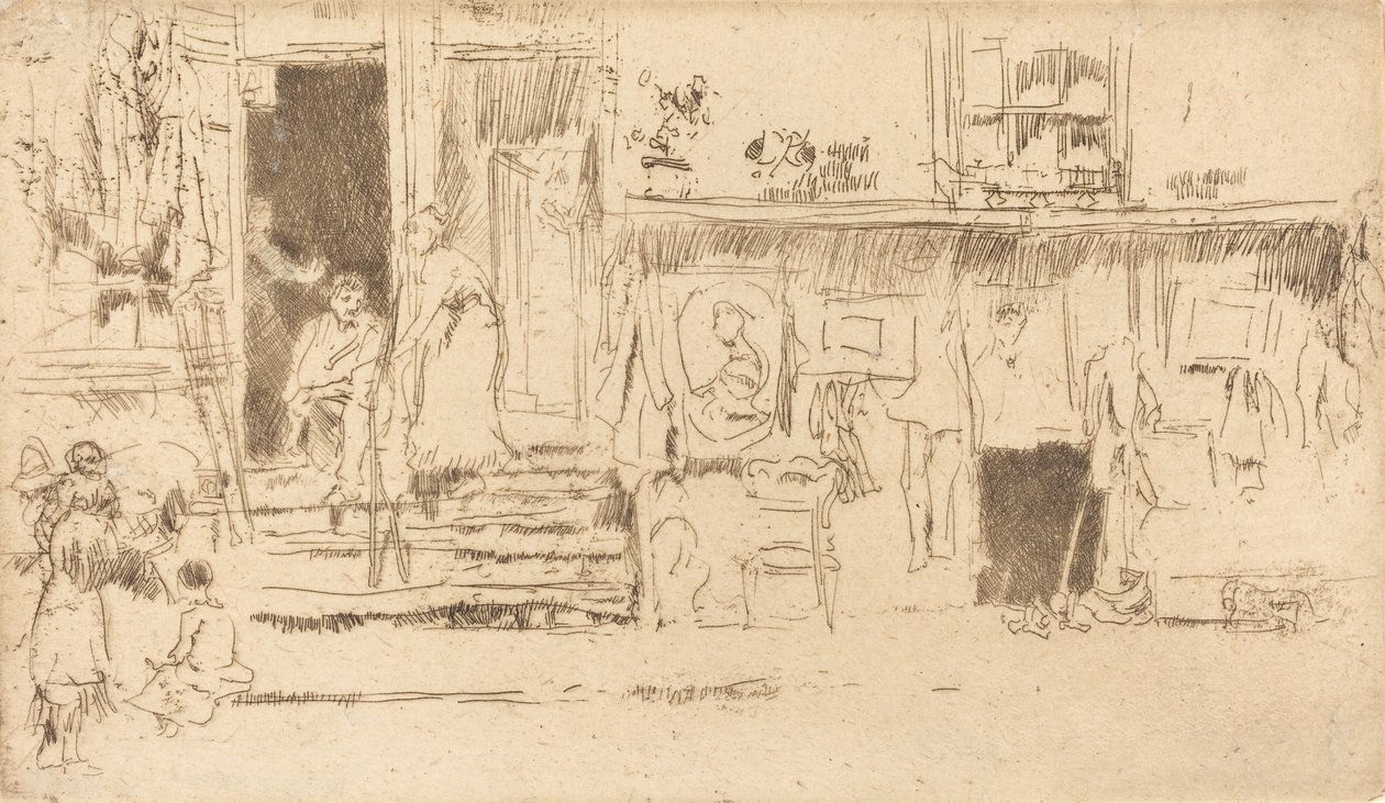 Eski Giyim Mağazası, No.II, c. 18841886. by James Abbott McNeill Whistler