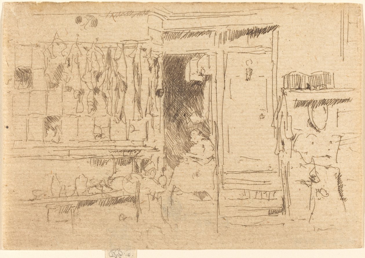 Eski Giysi Mağazası, No.I, c. 18841886. by James Abbott McNeill Whistler