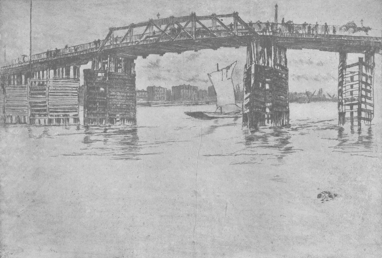 Eski Battersea Köprüsü, 1879, 1904 by James Abbott McNeill Whistler