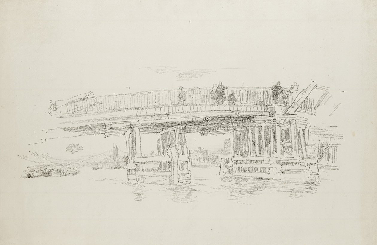 Eski Battersea Köprüsü, 1879, 1887 yayınlandı by James Abbott McNeill Whistler