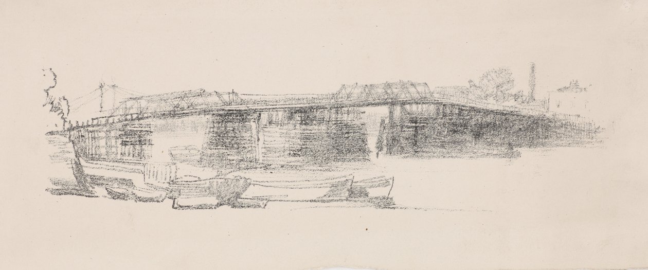 Eski Battersea Köprüsü, No. 2, 1878-1879. by James Abbott McNeill Whistler
