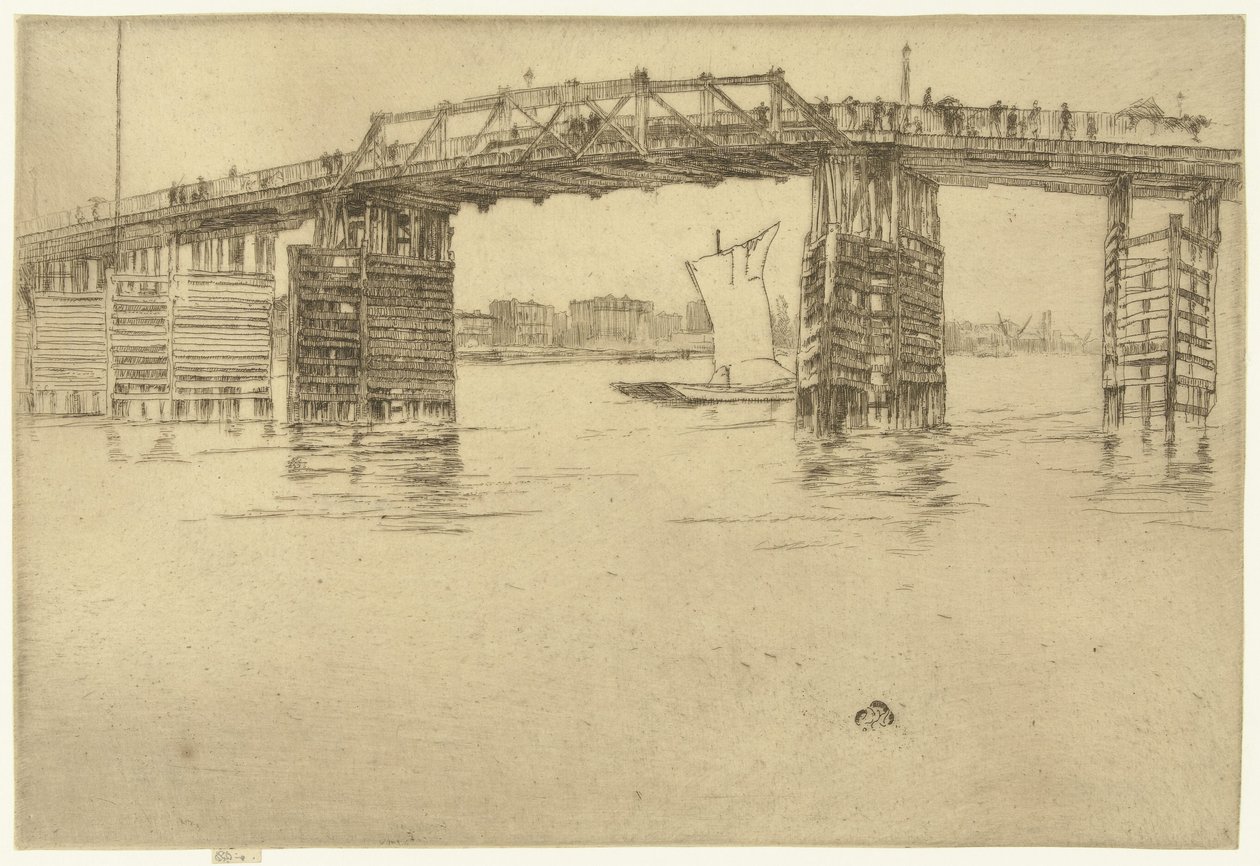 Eski Battersea köprüsü by James Abbott McNeill Whistler