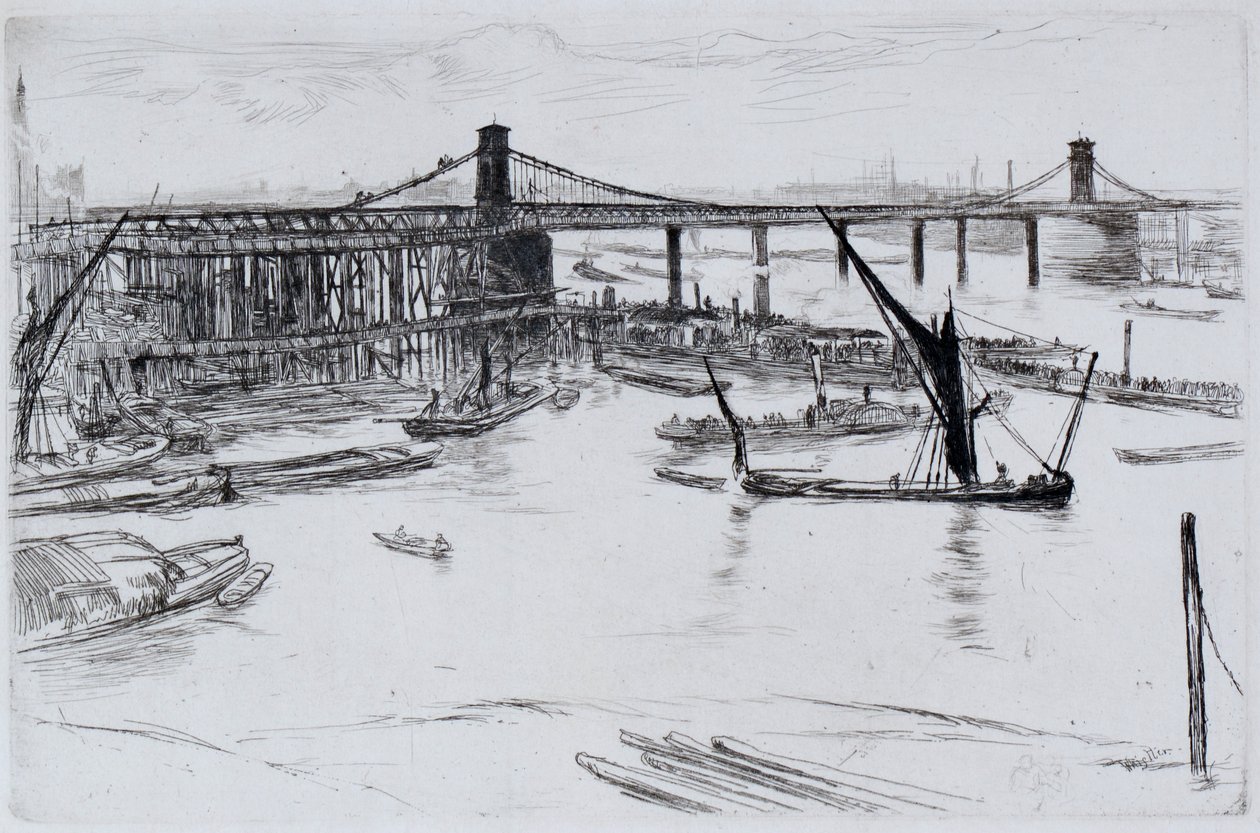 Eski Hungerford Köprüsü by James Abbott McNeill Whistler