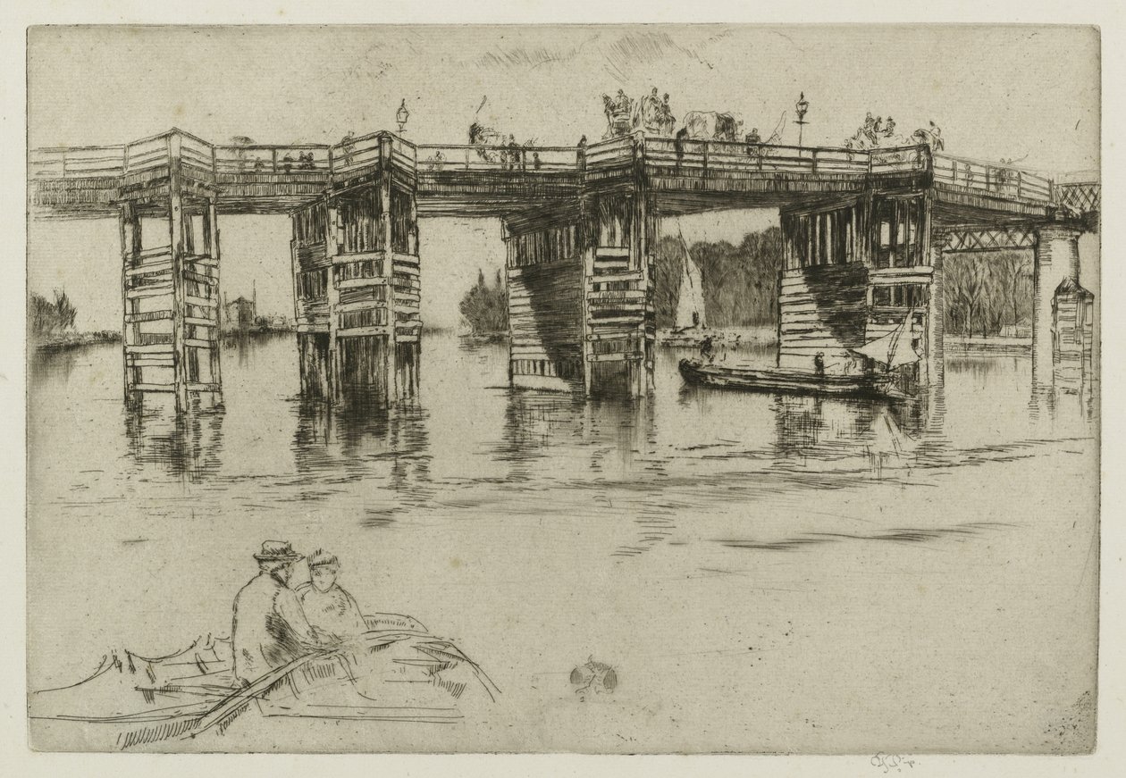 Eski Putney Köprüsü by James Abbott McNeill Whistler